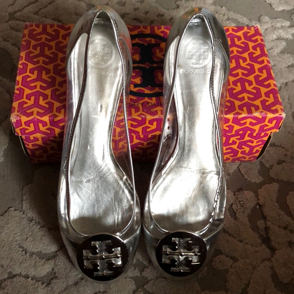 Tory Burch lucite /clear flats